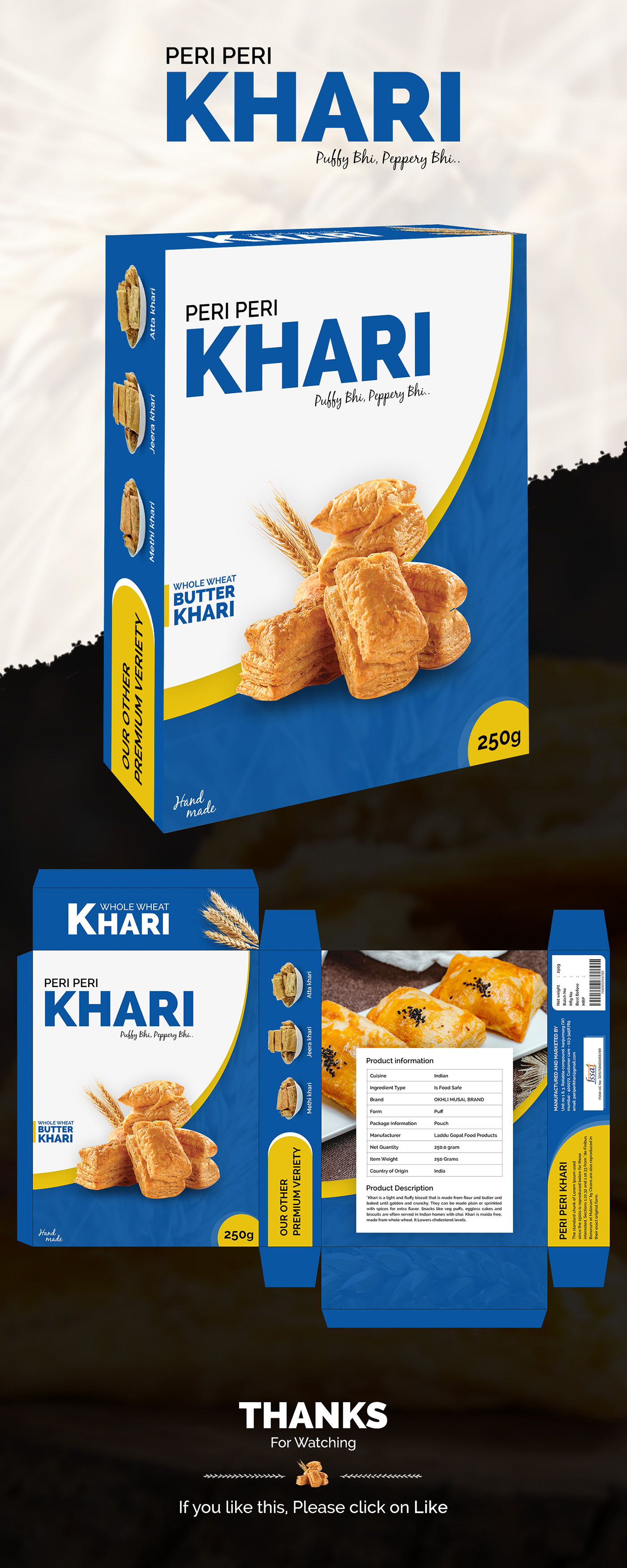 biscuit tost khari breakfast Coffee Packaging brand identity Peri Peri Khari tea
