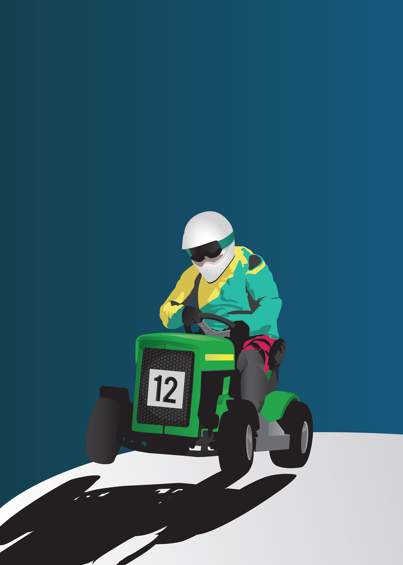 Vector Illustration lawnmower Motorsport Motor racing Endurance Race le mans Mille Miglia monza Futura