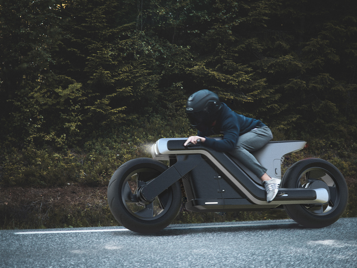 automotive   Bike car design electric motorcycle Render transportation