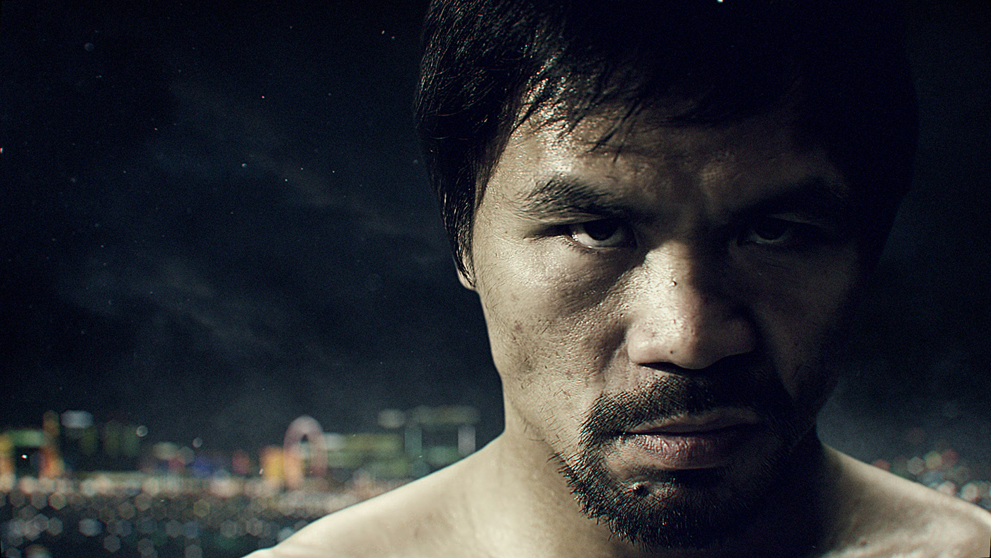 fight hbo Boxing battle Boxer Floyd Mayweather pacquiao Las Vegas color grading compositing