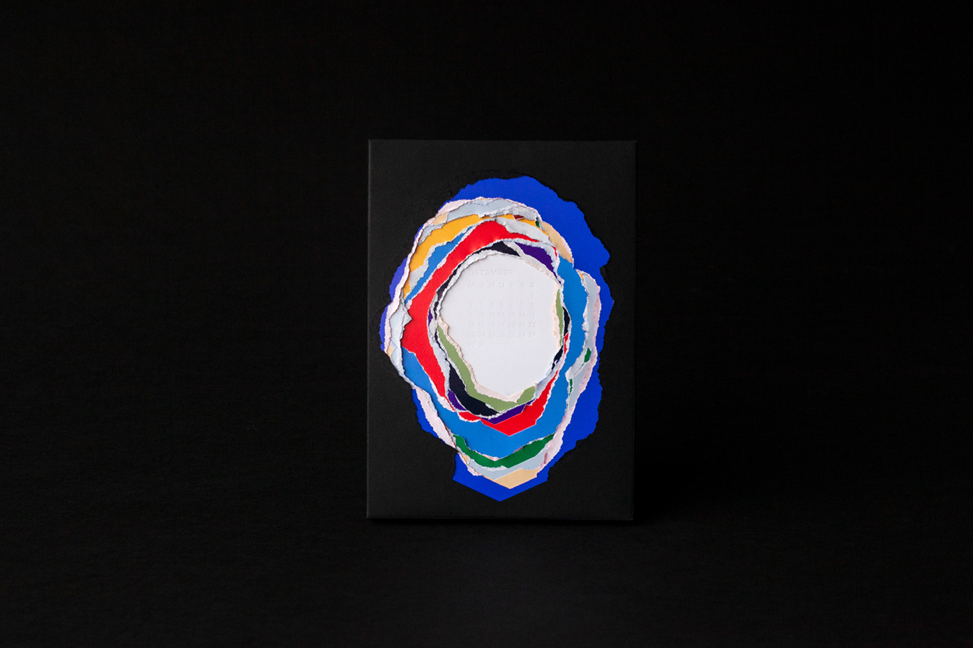 paper color pull tear experiment calendar time minimal concept design