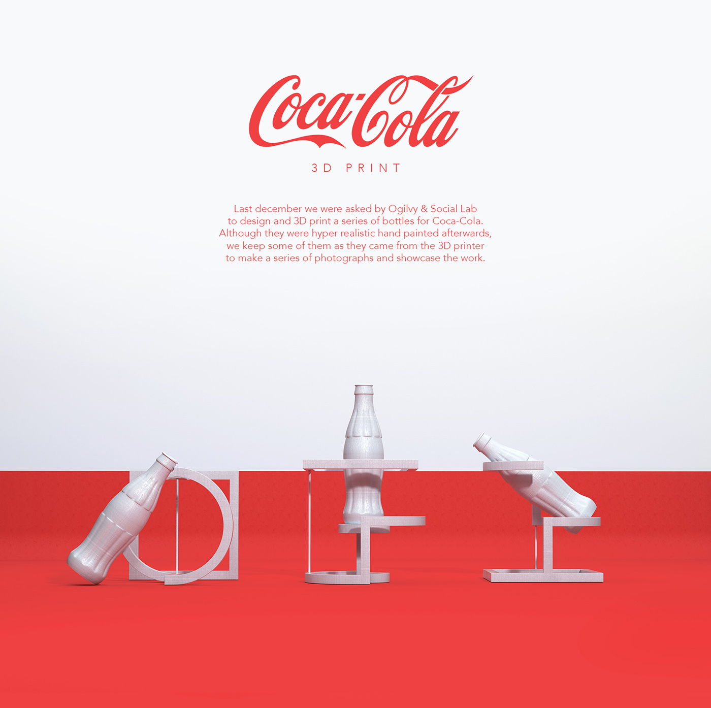 3D 3d print 3d printing Coca-Cola coke still life red inspire Canon CGI