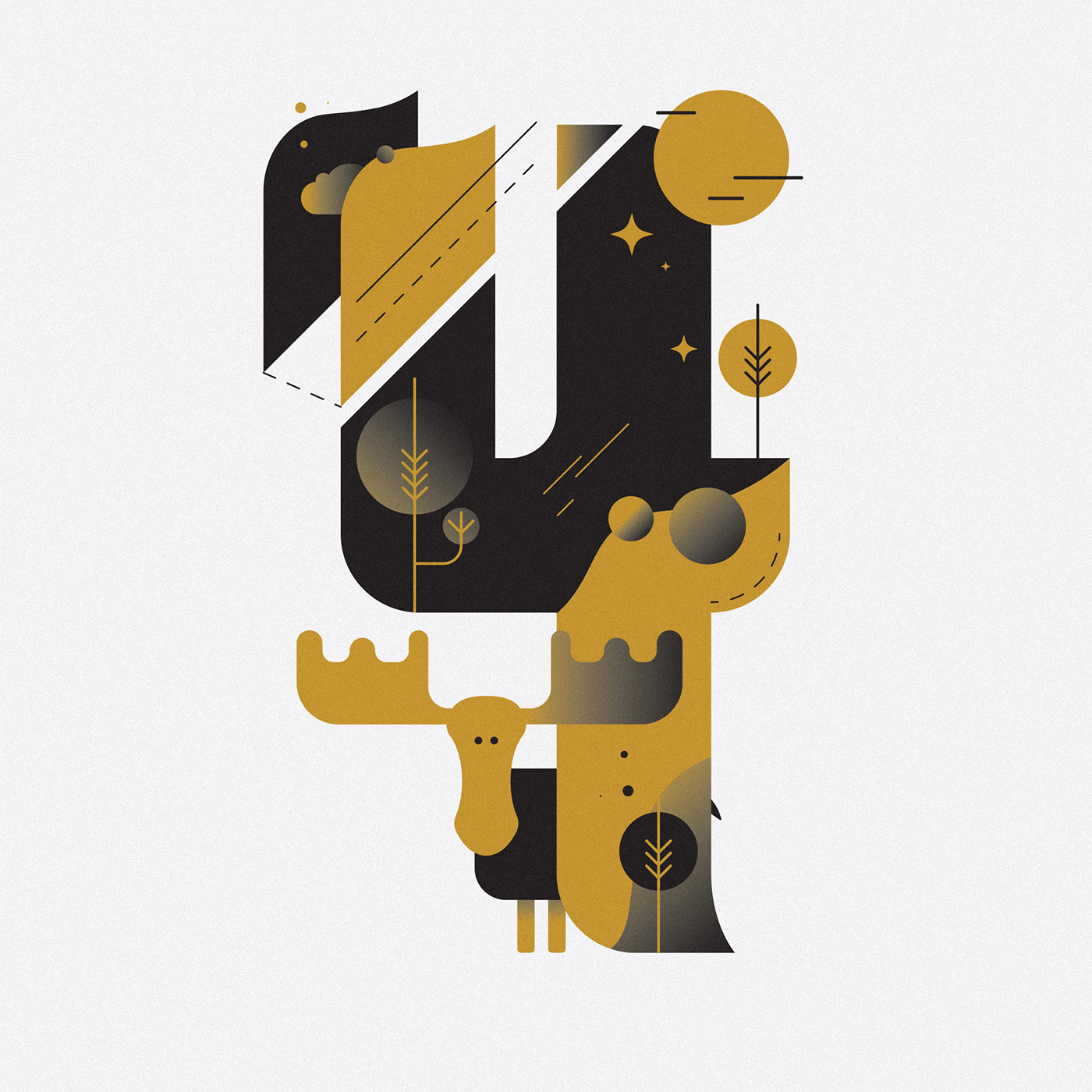Illustrator ILLUSTRATION  vector animals numbers typography   type typo adobe pantone