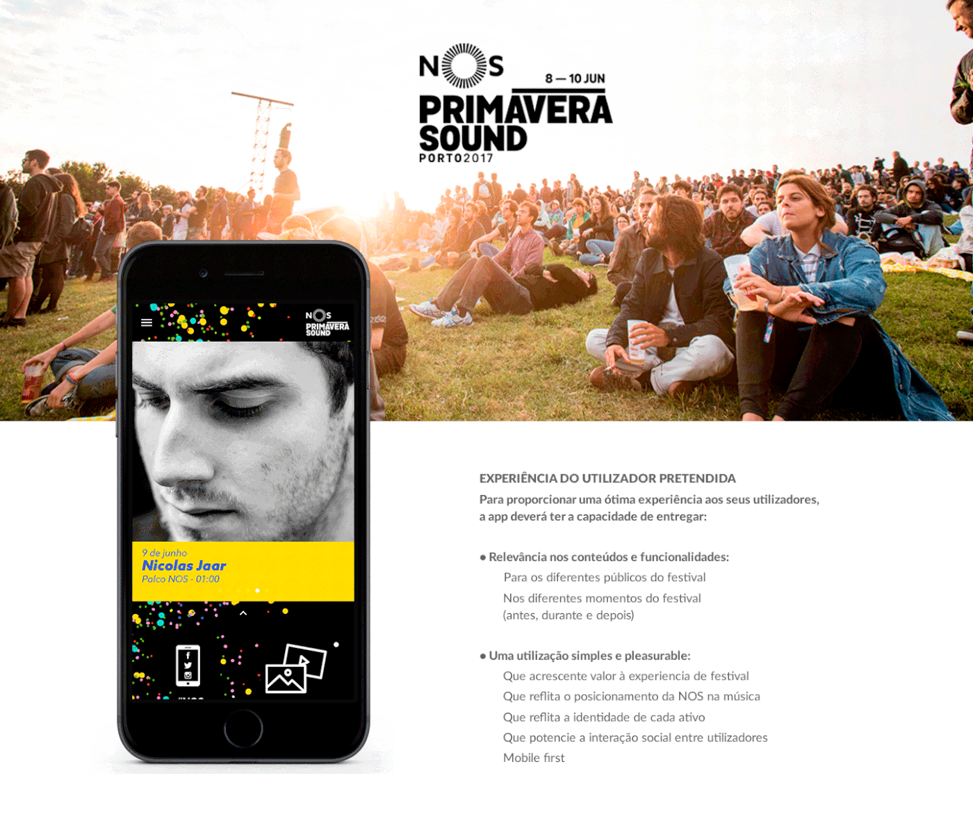app interaction ux UI Primavera Sound music festivals Music Festivals party