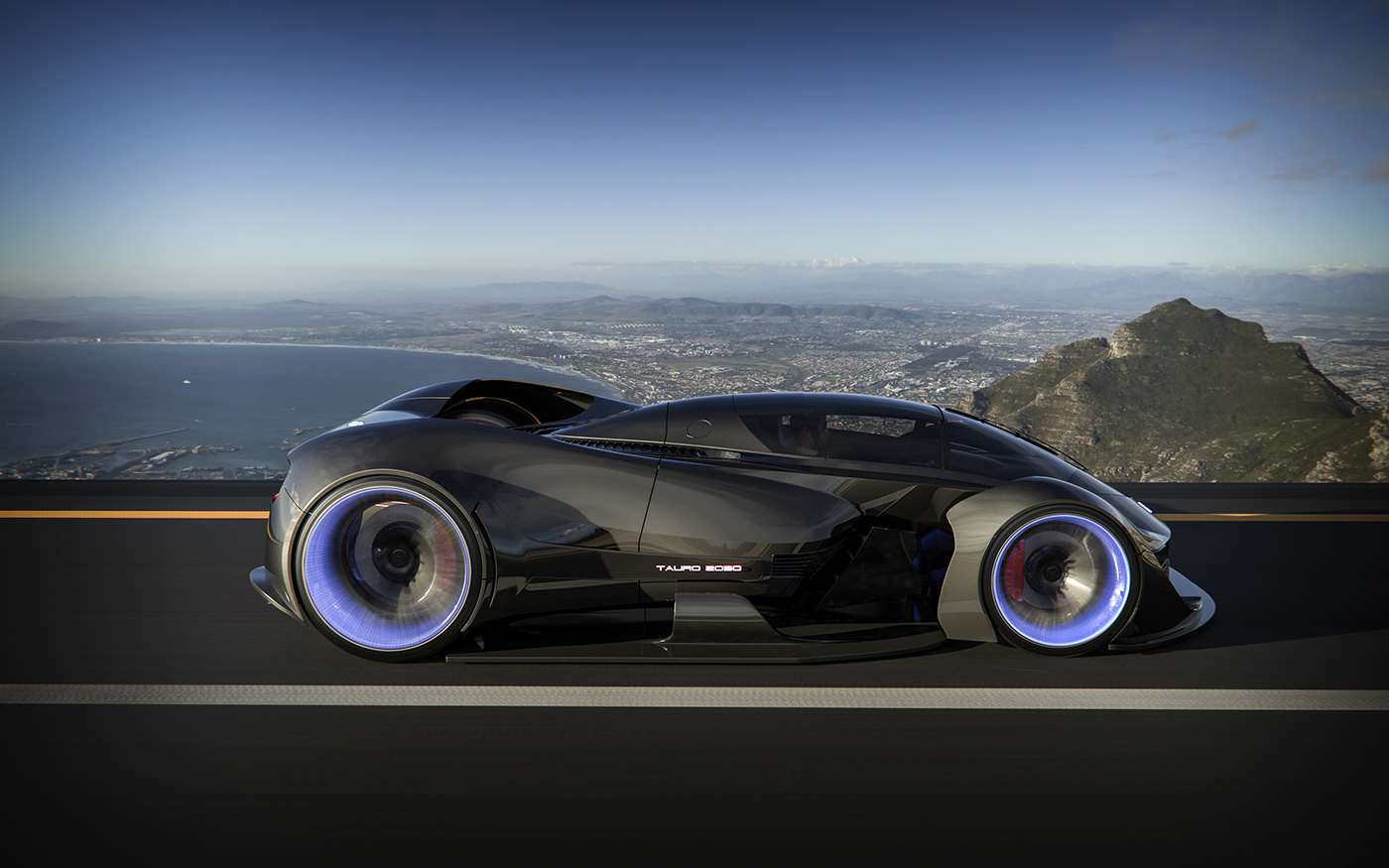 automotive   car concept concept car design Fast Car FERRARI futuristic hypercar tauro 2030