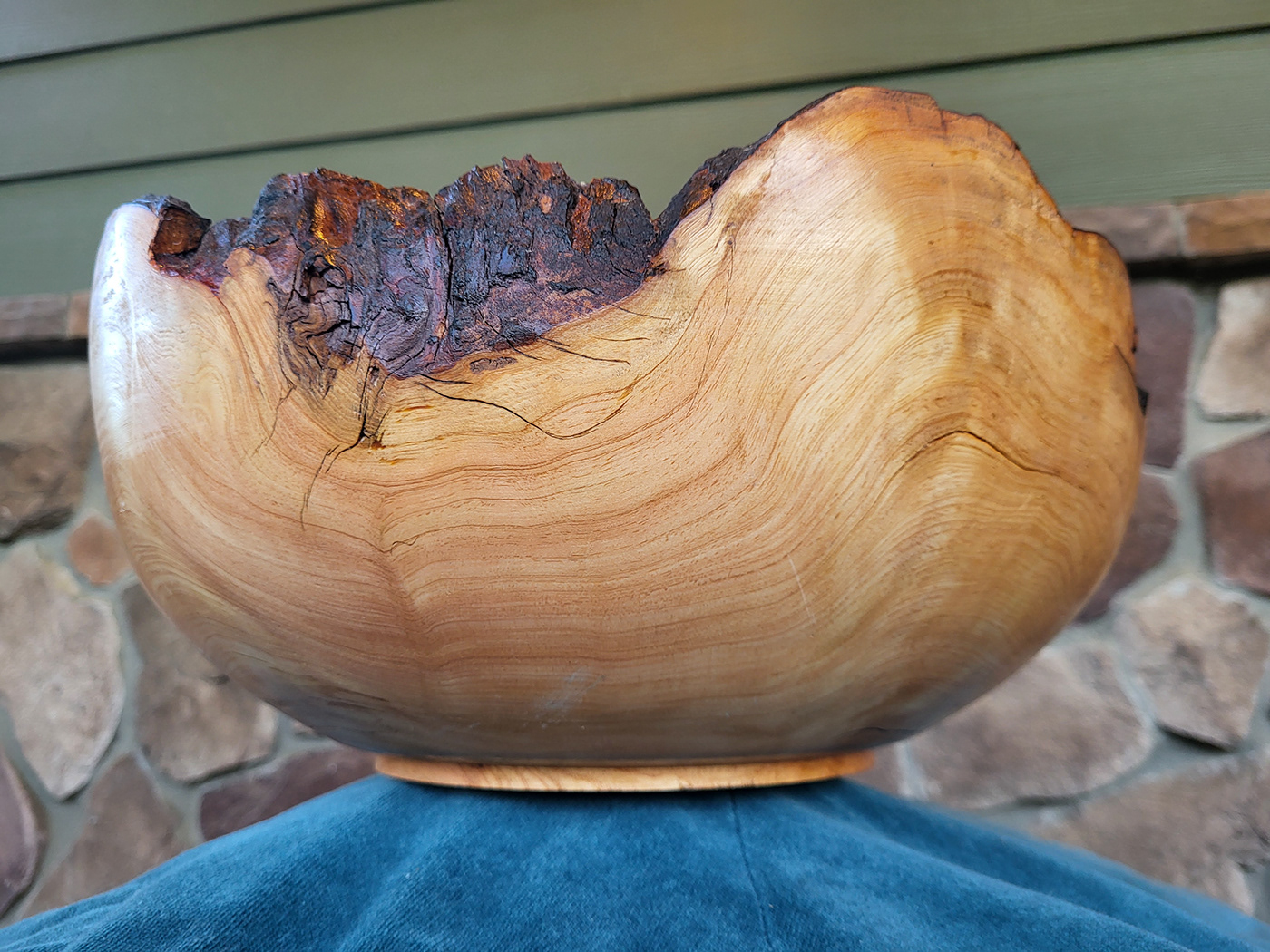 lathe burl bowl Ponderosa Pine