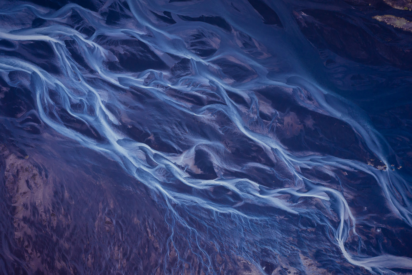 abstract Aerial drone fine art flow glacier iceland Landscape river water