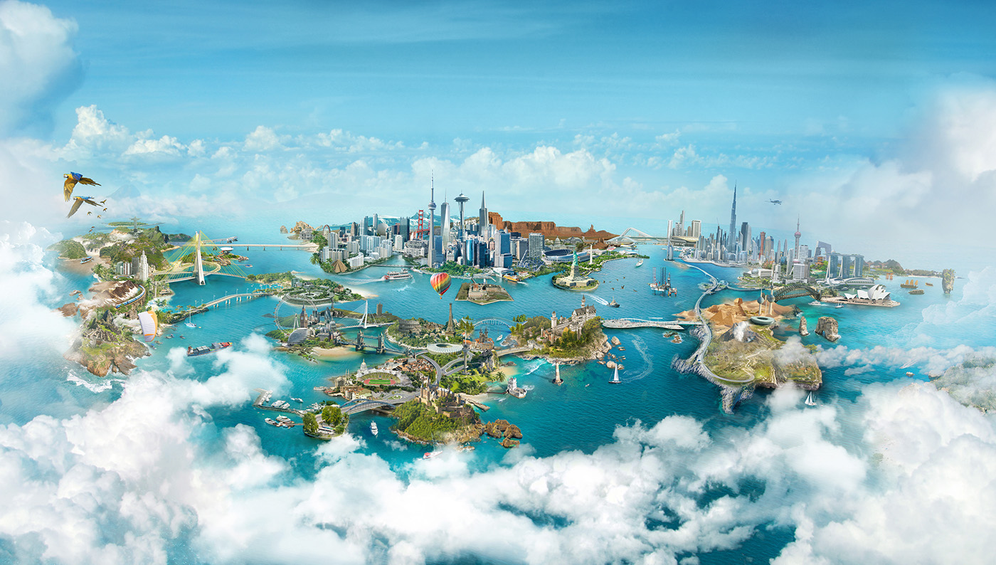 world Landscape Photo Manipulation  London germany usa Brazil Egito dubai Abu Dhabi