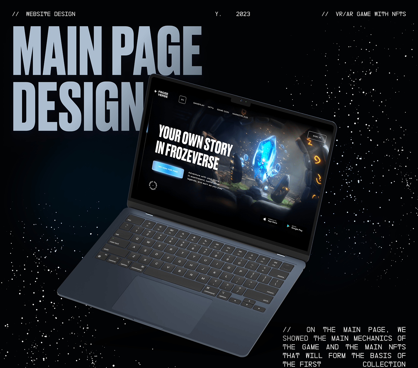 3D game metaverse motion nft Web Design  Website Design ВР Game PortFolio Design Personagem 