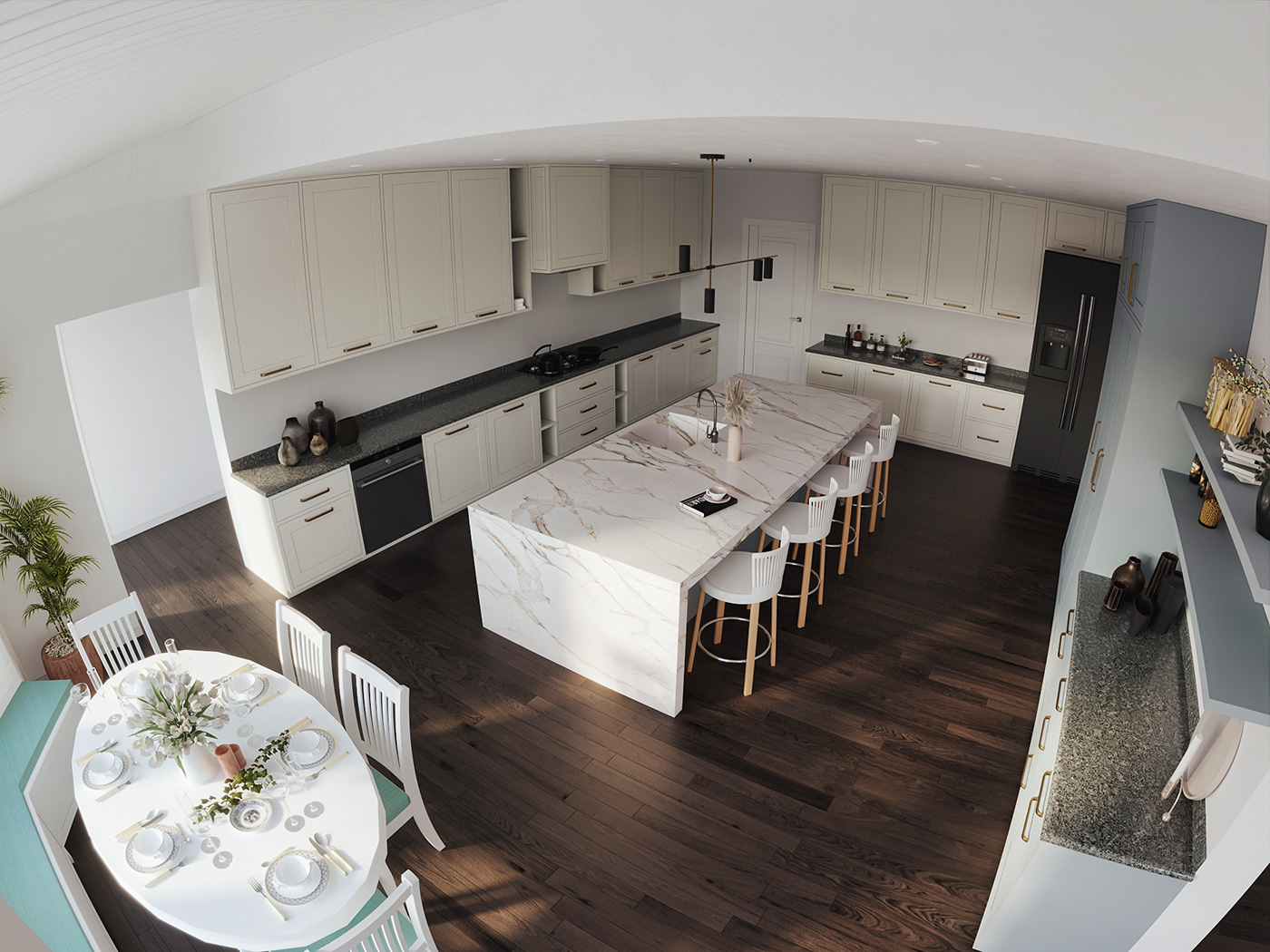Classic European Interior interior design  kitchen kitchen design minimal Minimalism minimalist Pastle