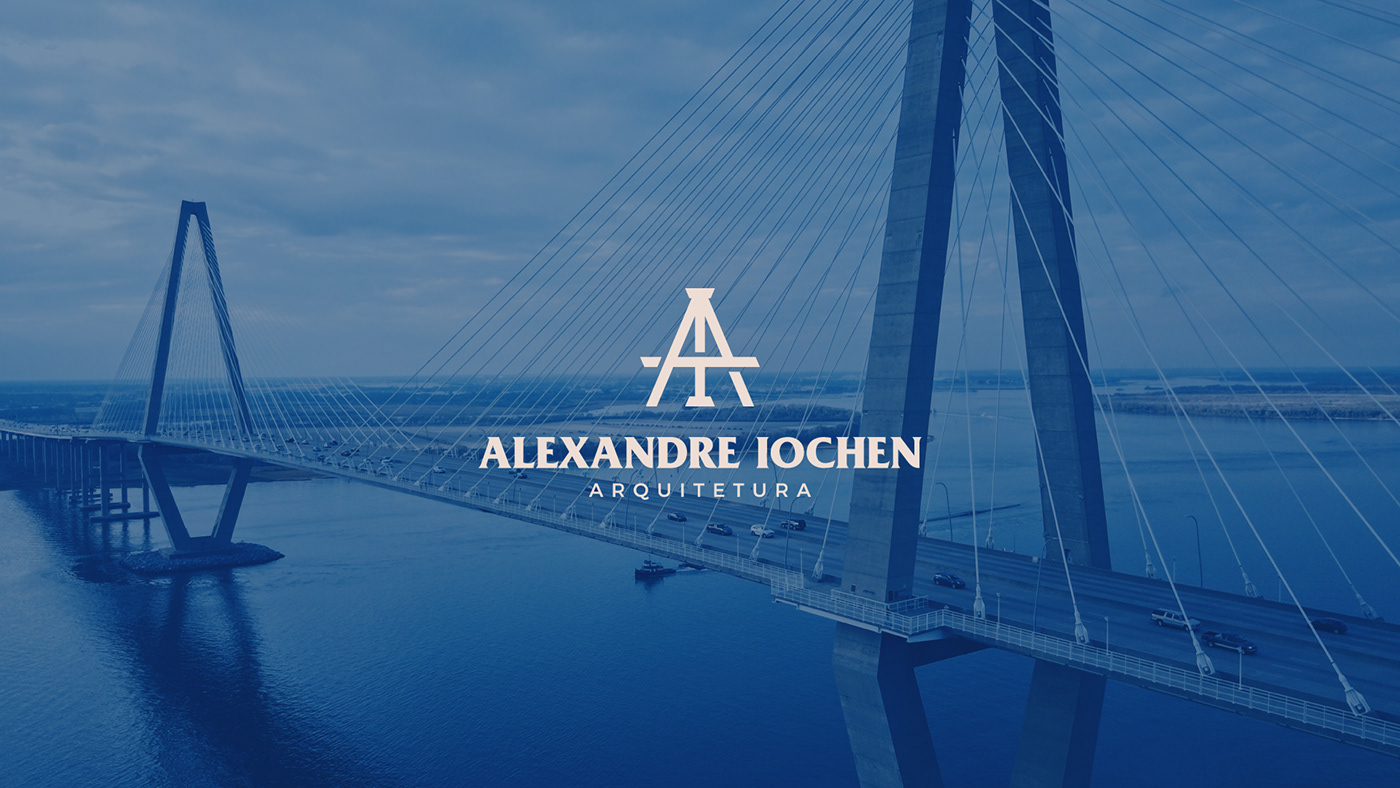 Alexandre architecture ARQUITETURA brand bridge construction design logo visual identity
