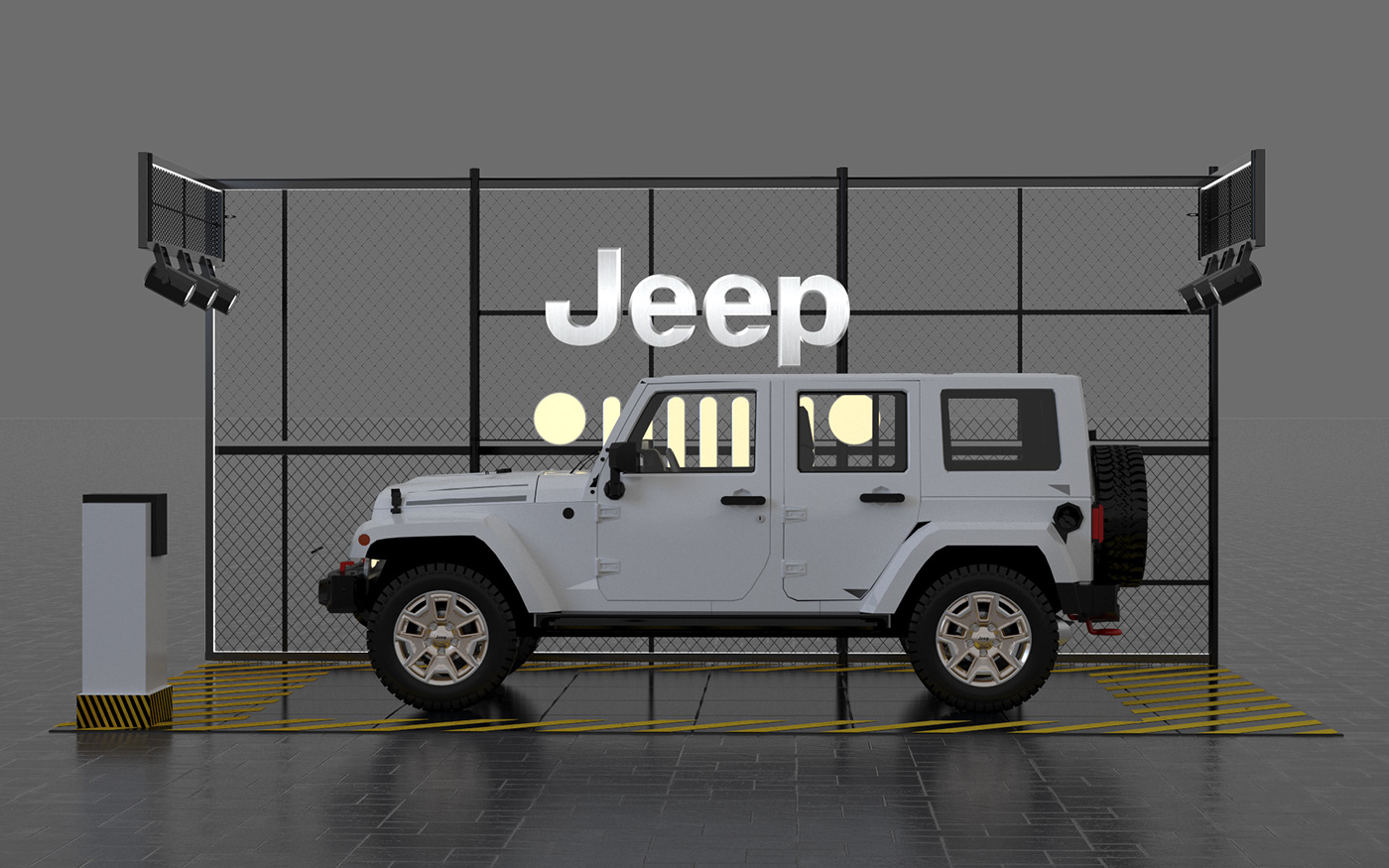 activation automotive   booths design fiat Grand Cherokee jeep Motorshow Wrangler x500