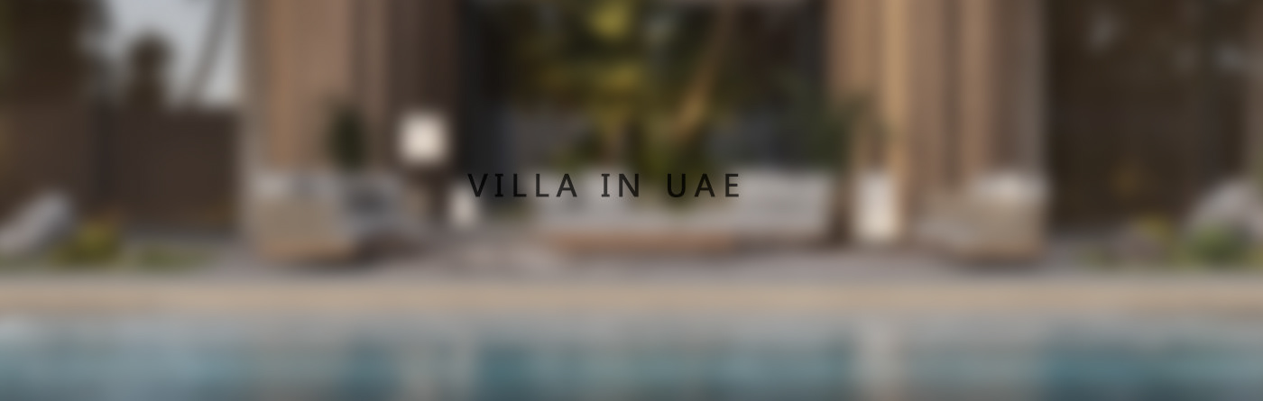 Villa arabic dubai modern architecture house residental exterior Landscape UAE