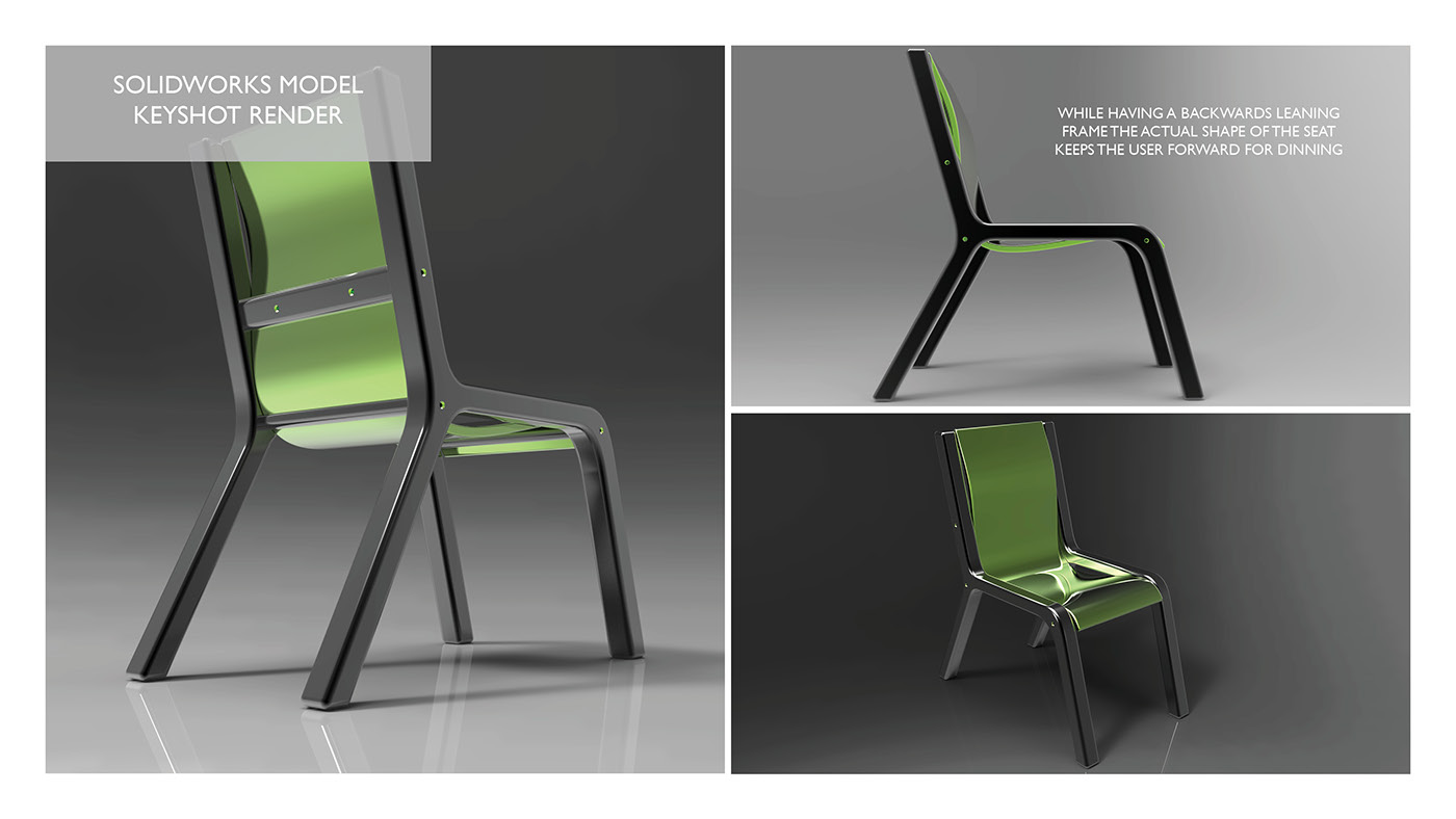industrial design  product design  furniture design  dinning chair cad rendering 3d print Lasercut bludot