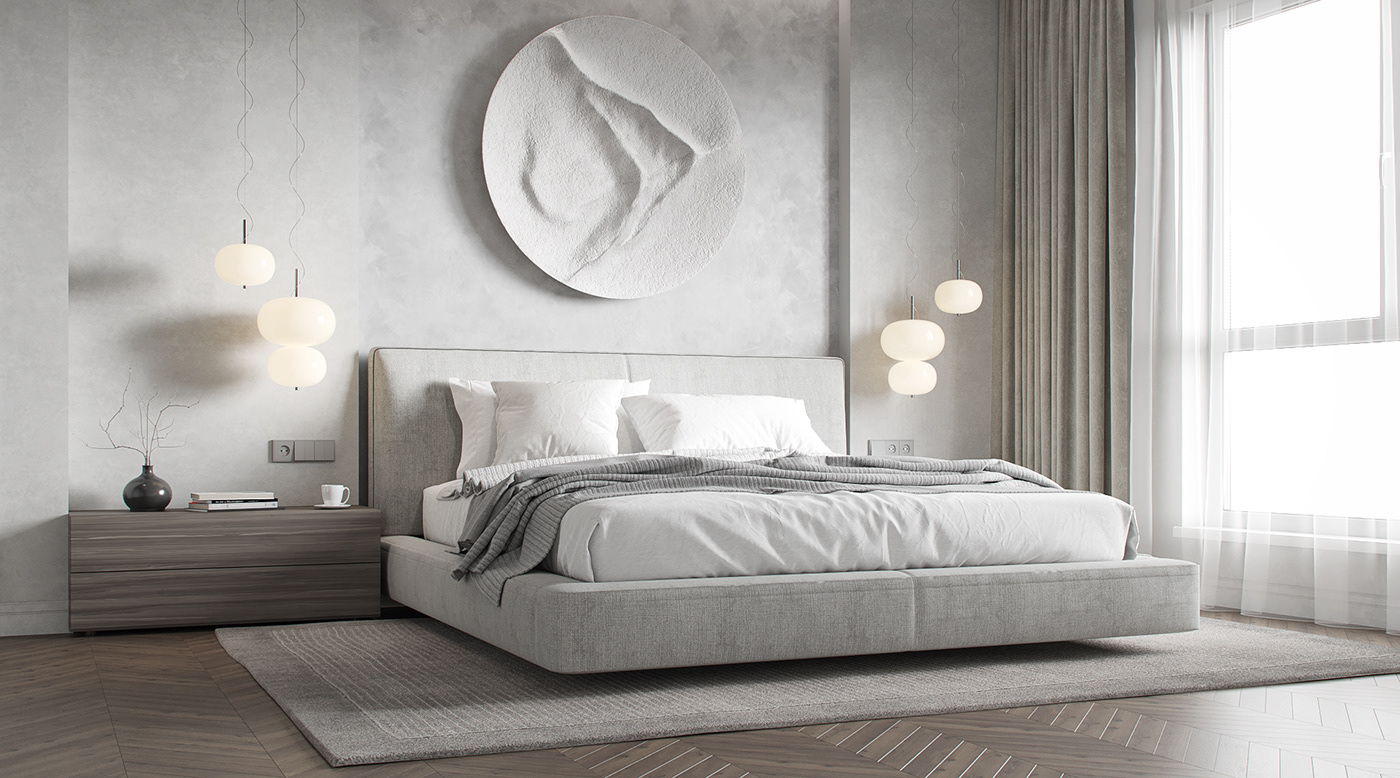 3dmax apartment archviz bedroom corona render  design interior Interior master bedroom modern visualization