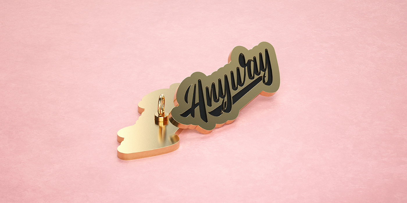 3D art ILLUSTRATION  lettering pin pins
