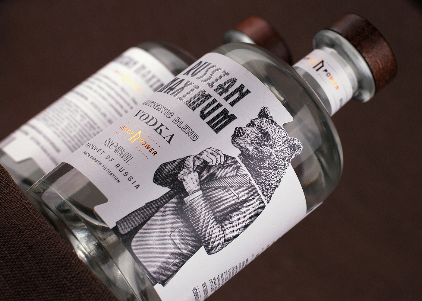 alcohol beverage engraving Label label design Packaging packaging design Vodka woodcut