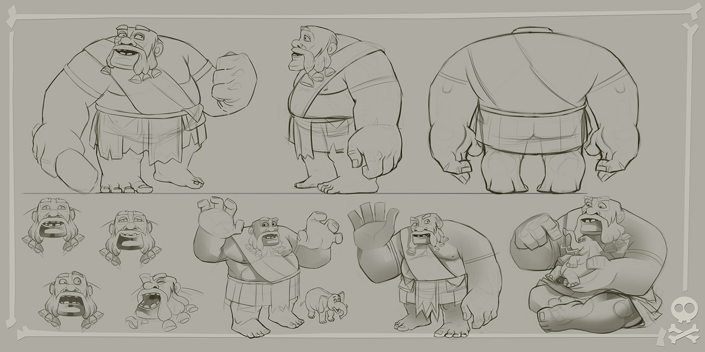 Character design  concept art 2D art Game Art giant elephant Mayan civilisation