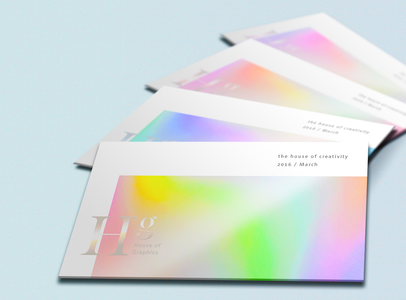 gradient colorful package Stationery experiment perception eye visual box holographic