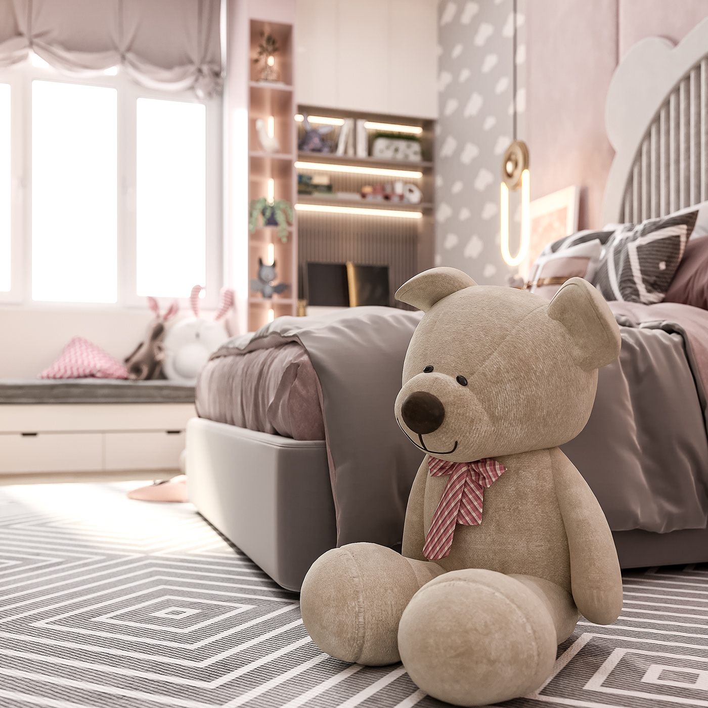 architecture bedroom child childroom corona render  design Interior interior design  interiordesign modern