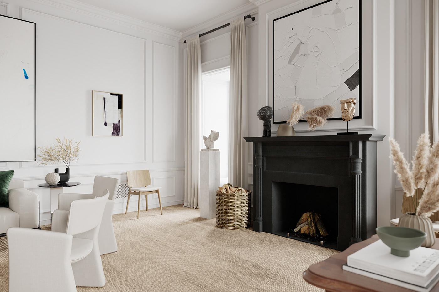 archiz Interior visualization apartment cinema4d coronarenderer lighting living realistic rendering