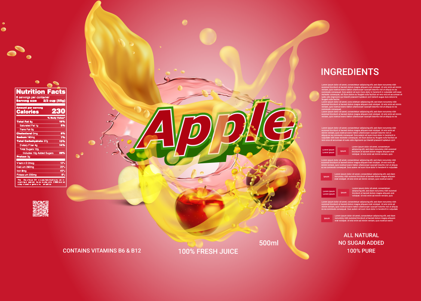 apple brand identity Can Design Can Packaging juice Label label design Packaging packaging design