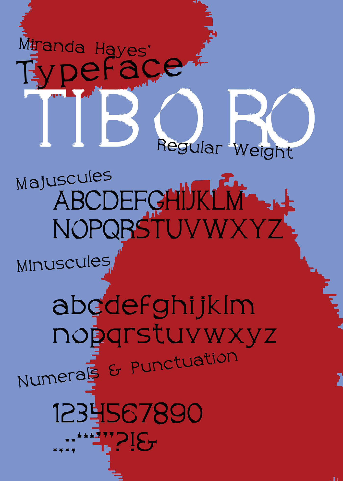 Typeface specimen kalman Tiboro