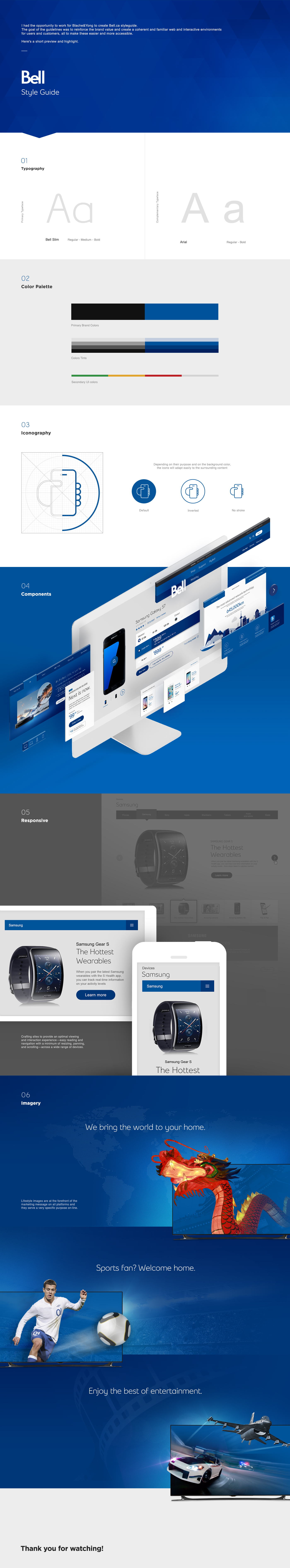 Website UI styleguide bell Responsive Ecommerce design Content Guide typography   carrier