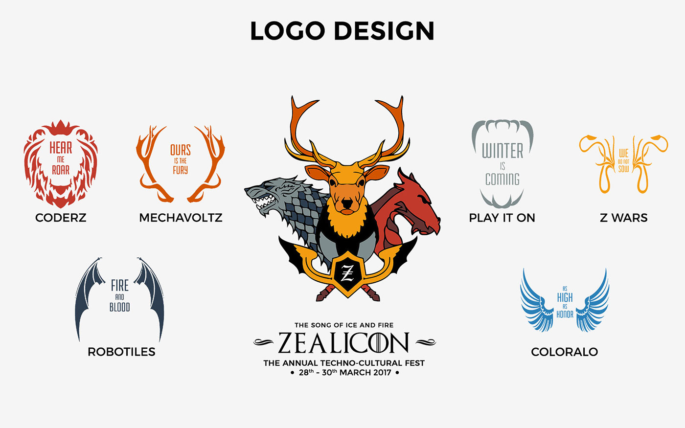 logo poster flex gameofthrones zealicon fest JSS