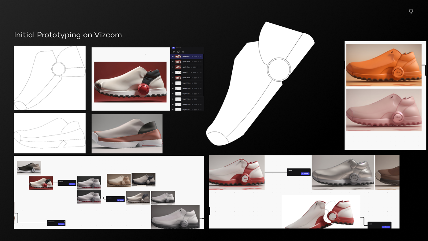 athletics shoes design product design  3D Render