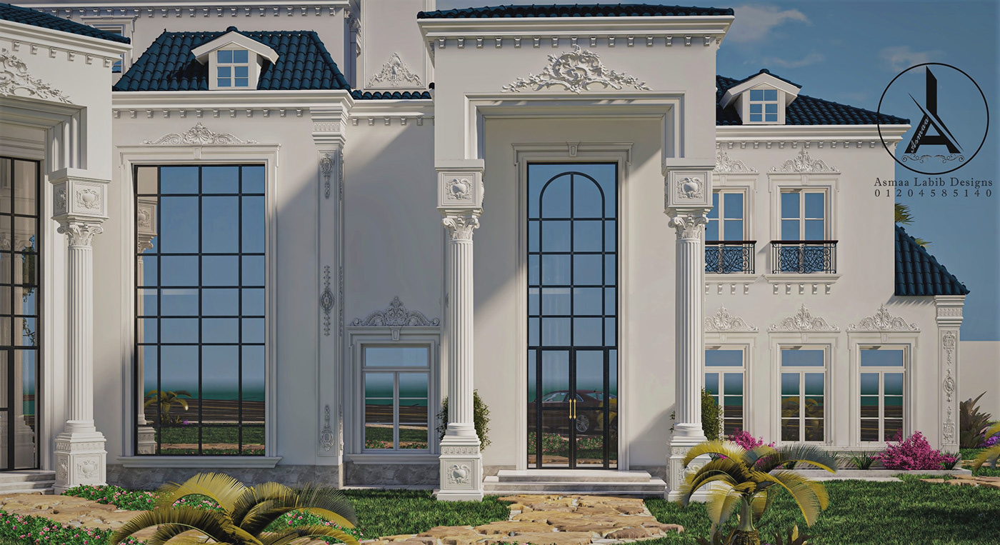 Facade design architecture Render exterior visualization 3D 3ds max facade building Classic