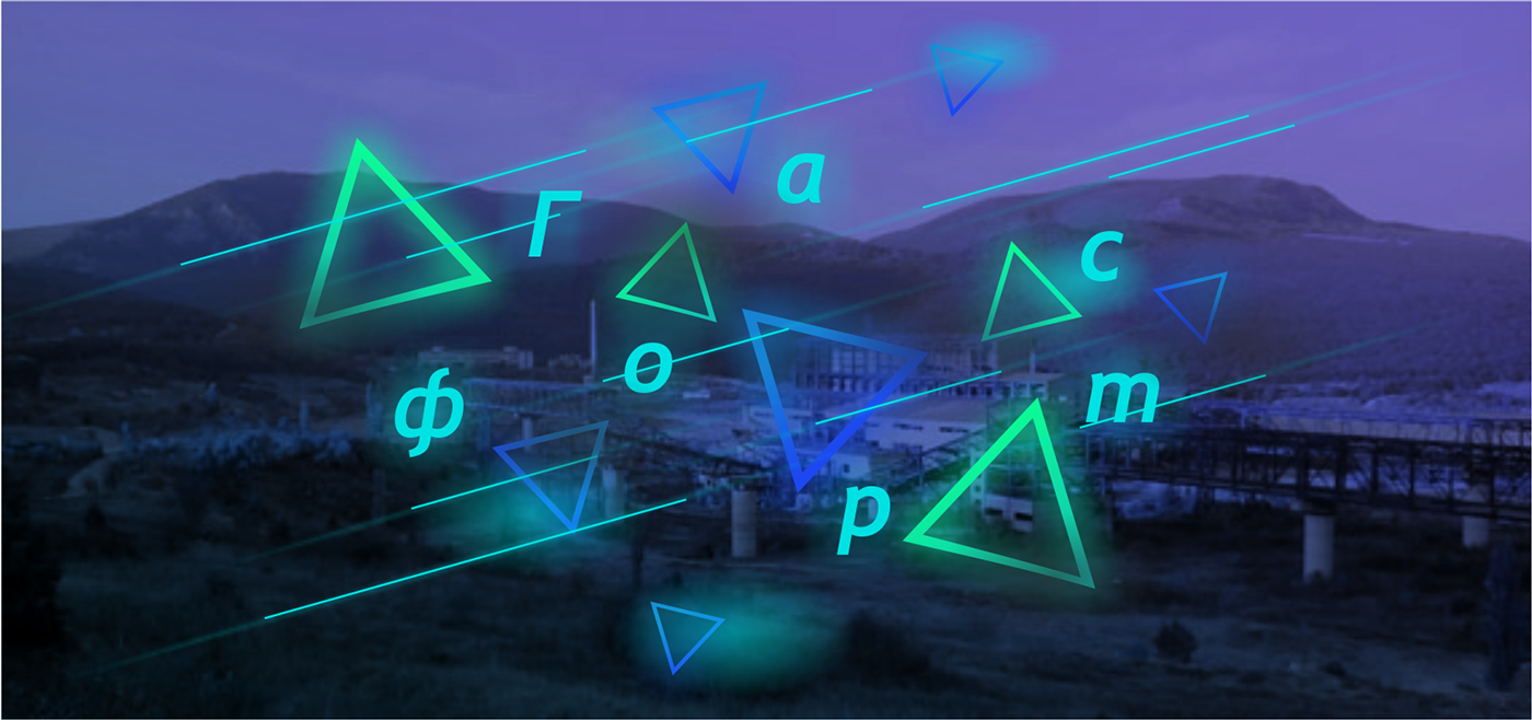 Гасфорт logo motion dark light triangle blue green eco lake mountain