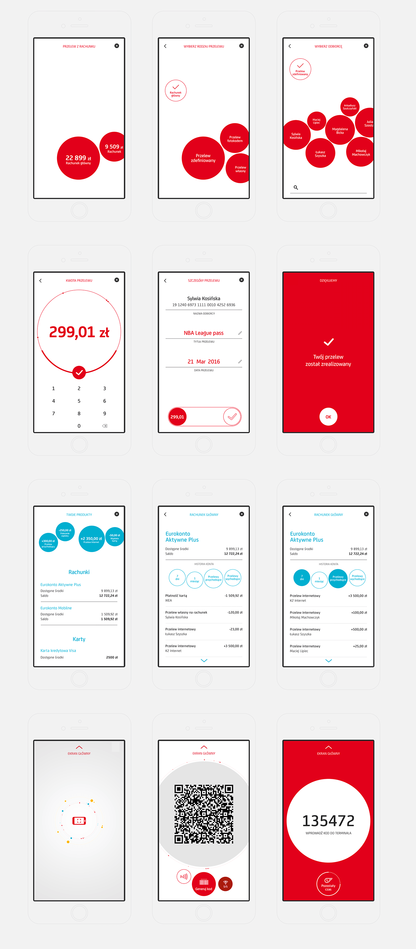 app Bank banking design mobile UI ux