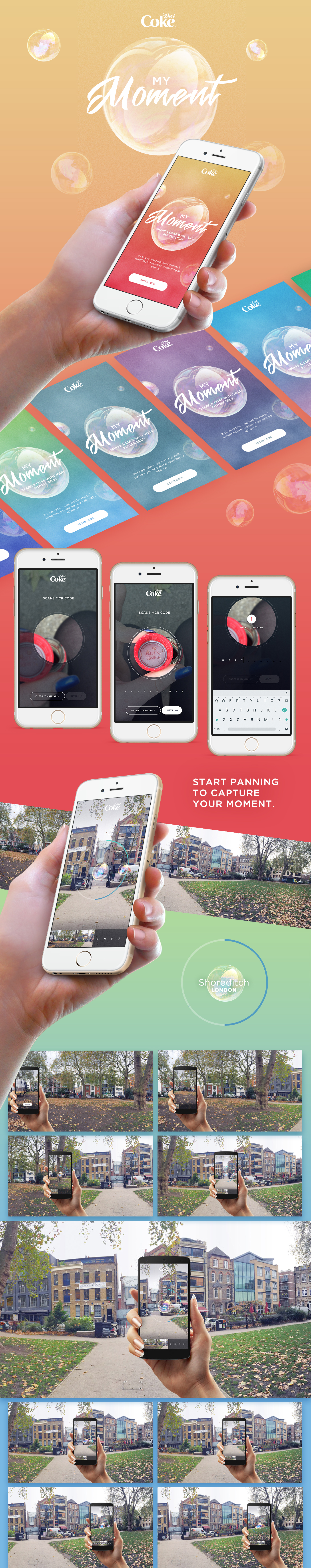 concept mobile app design Advertising  diet coke google user experience