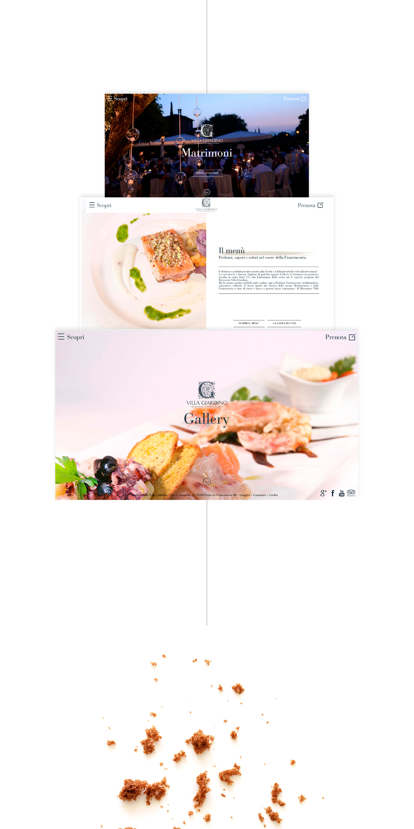 Website Responsive fullscreen restaurant minimal Food  design digital user experience free