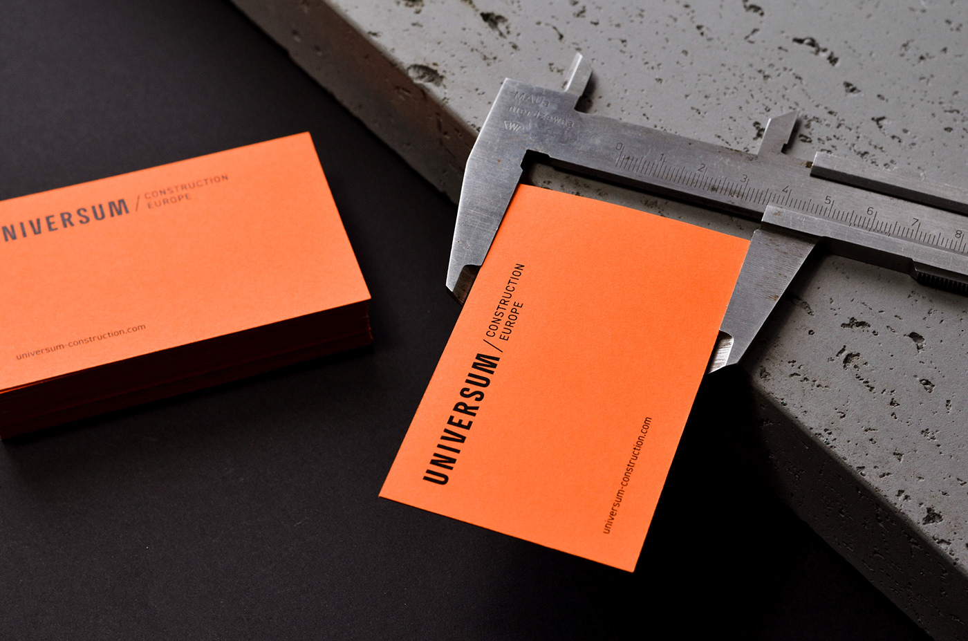 branding  visual identity universum orange construction logo building minimal typography   concrete