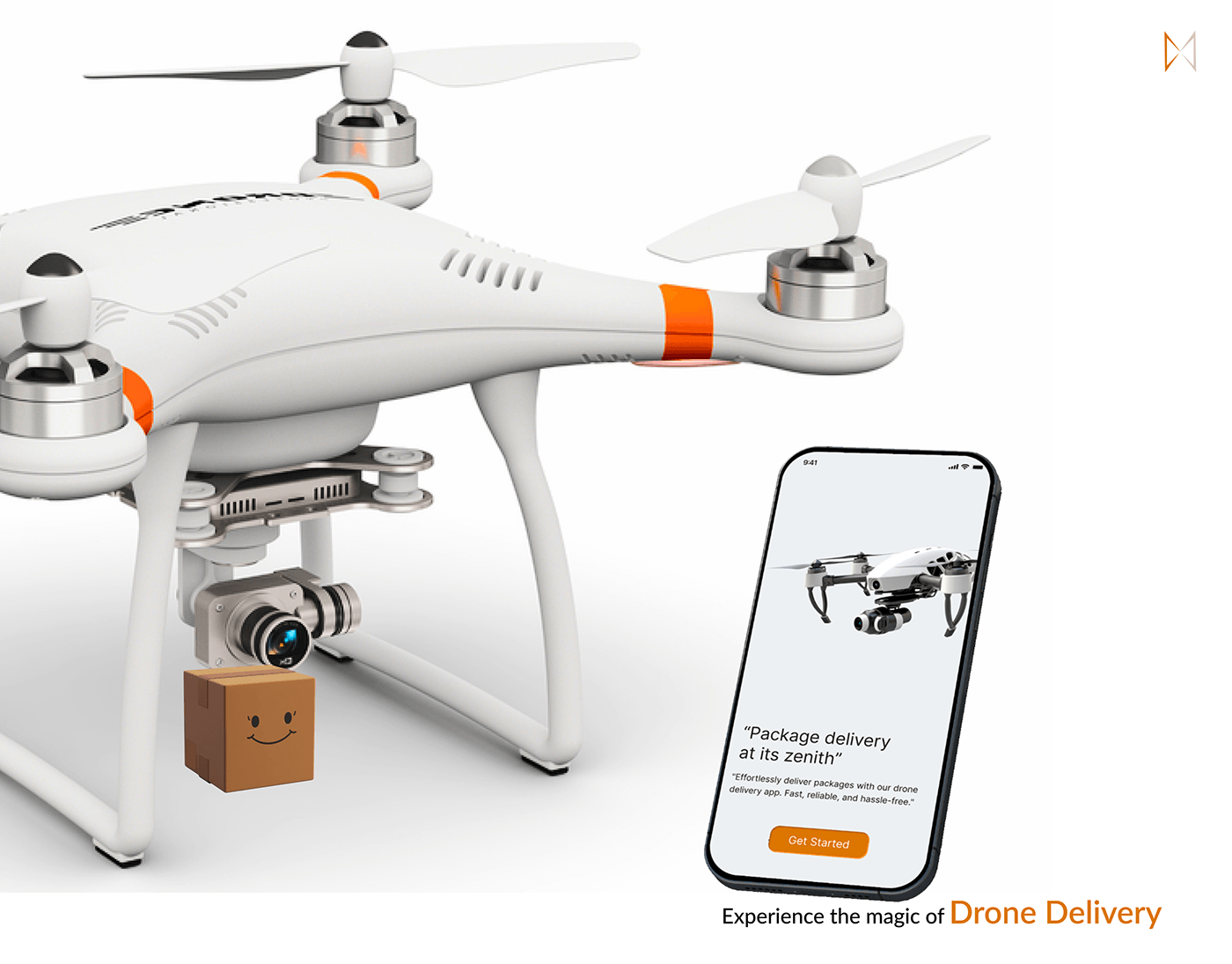 delivery drone UI/UX Mobile app branding  visual identity neomorphism Logistics White concept