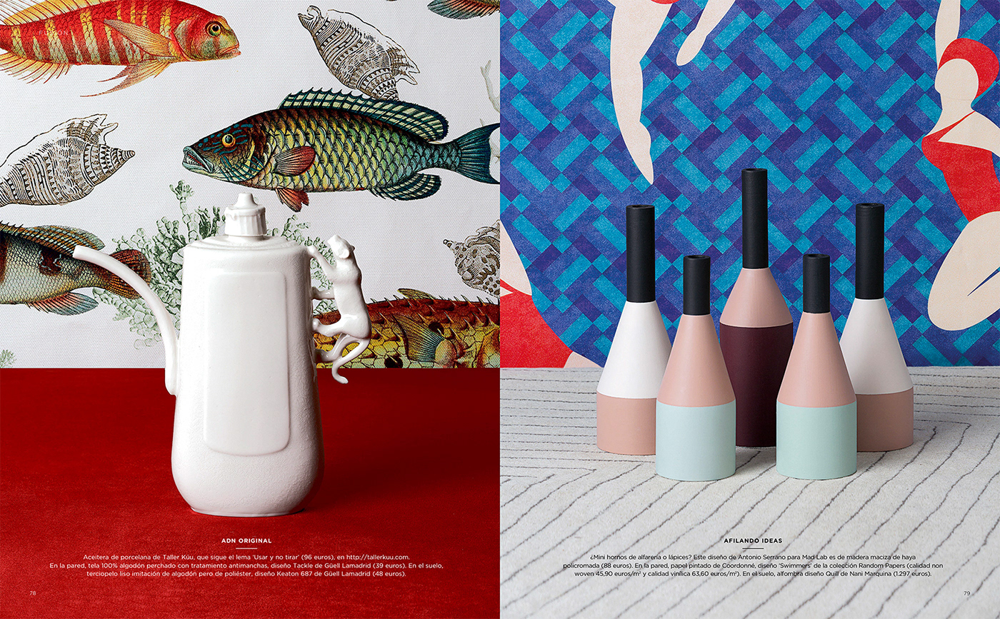 wallpaper carpet fabrics objects geometry textures editorial graphic design  still life design
