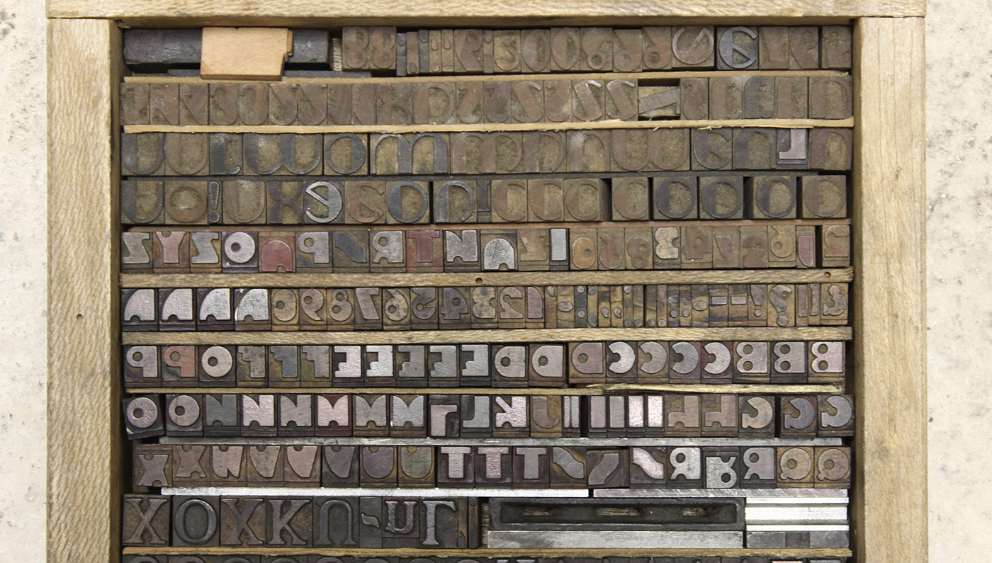 Typeface letterpress