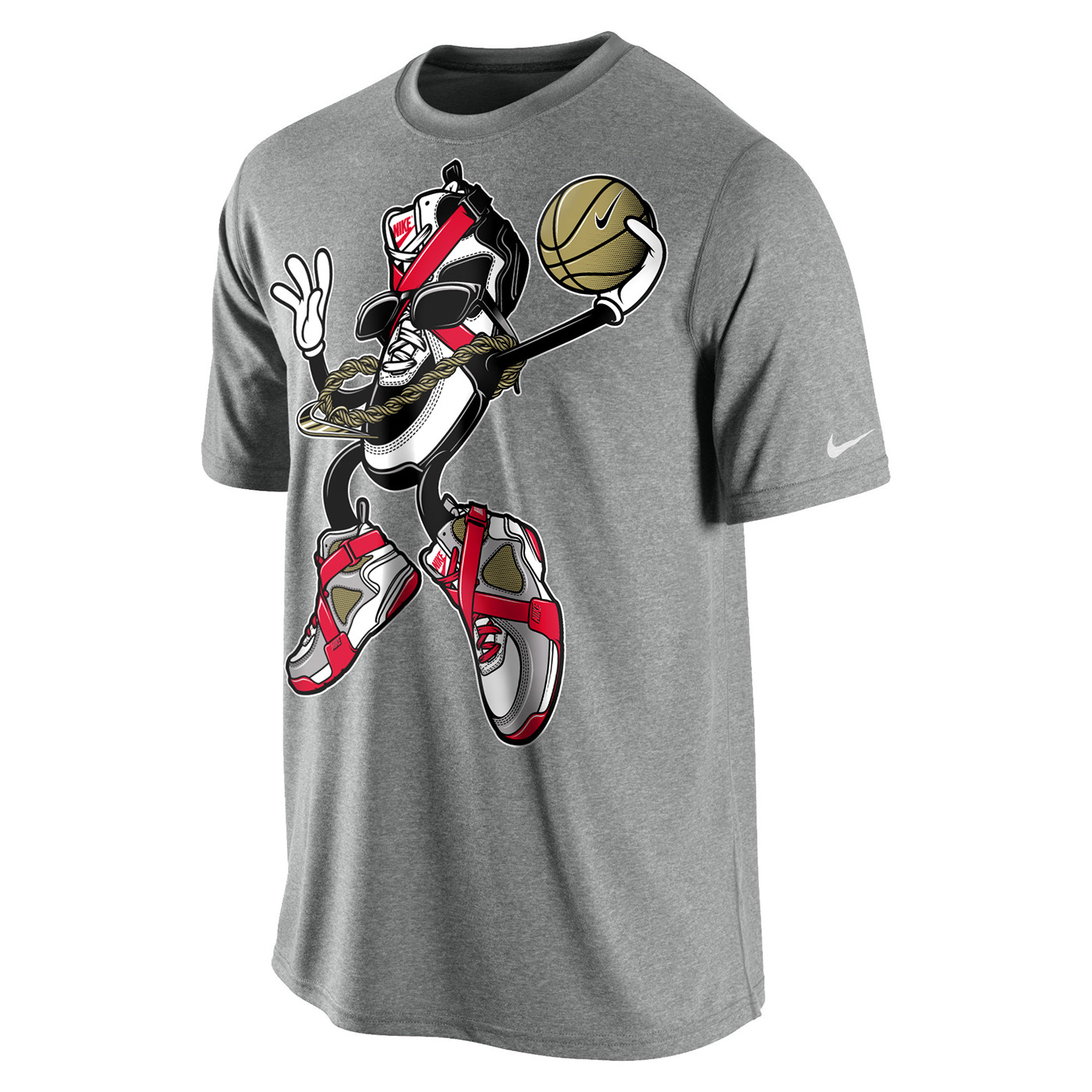 Nike t-shirts design ILLUSTRATION  basketball football soccer sneakers athletes rusc