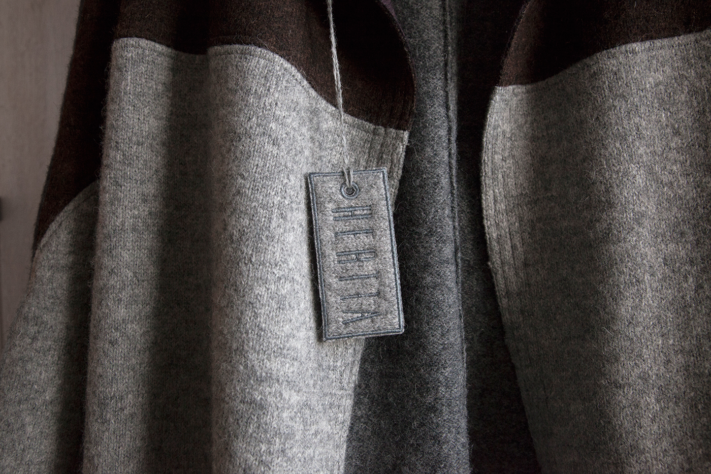 branding  wool knitwear tag embroided product tag