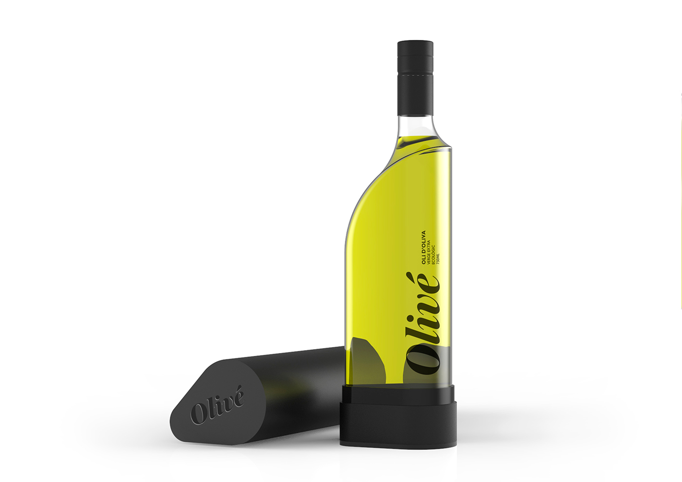 bottle oil olive design Pack oil packaging elisava 3D aceite botella cristal