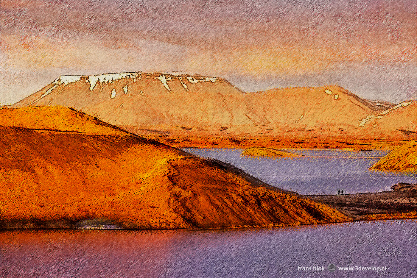 Digital Art  digital painting fine art iceland impressionism Landscape Nature Photography  Reykjavik Travel