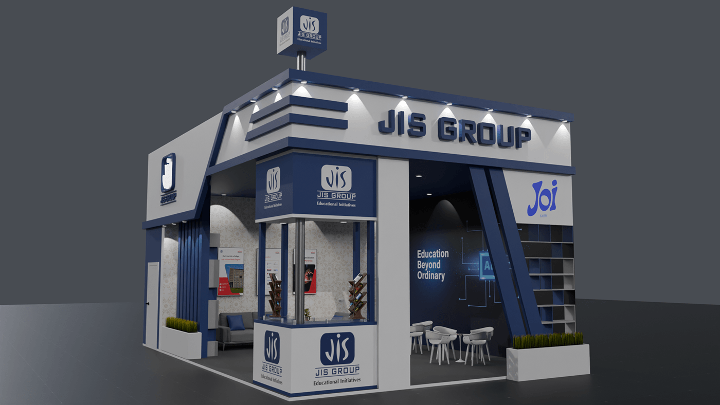 blender 3D architecture archviz Stall Design Exhibition  Stand