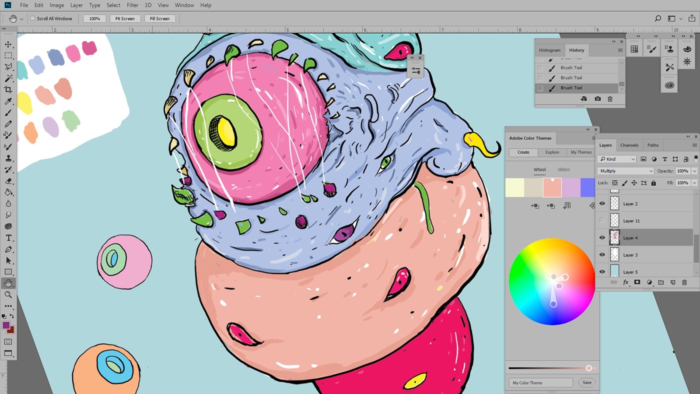 Drawing  ILLUSTRATION  creature agunggvnawan graphicdesign pastel