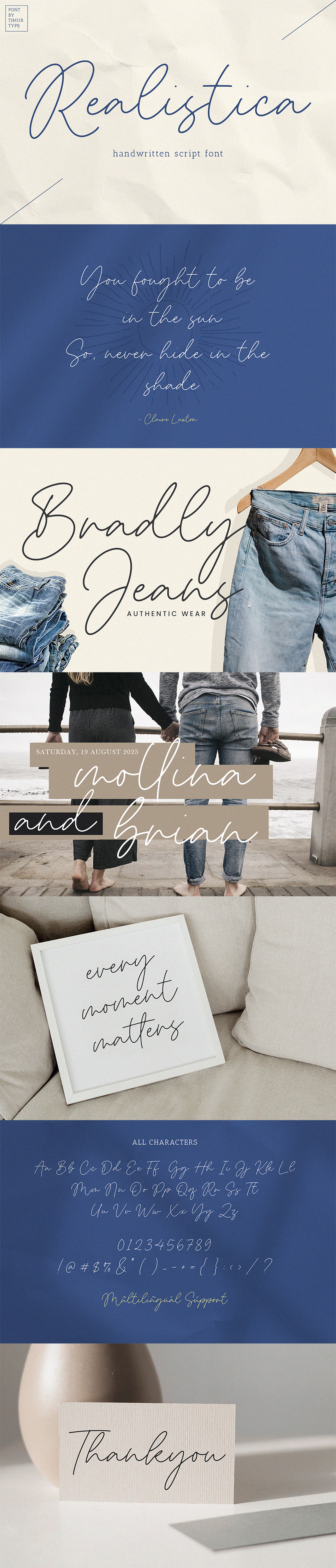 It  is a lovely, fresh and flowing handwritten font that will bring a warm and inviting feel to you.