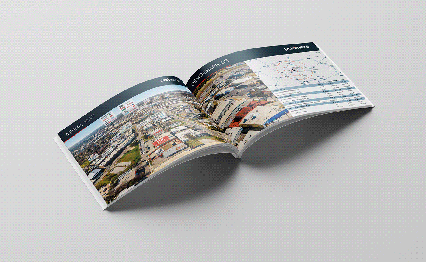 Cre real estate commercial real estate brokerage Layout flyer brochure branding  InDesign book