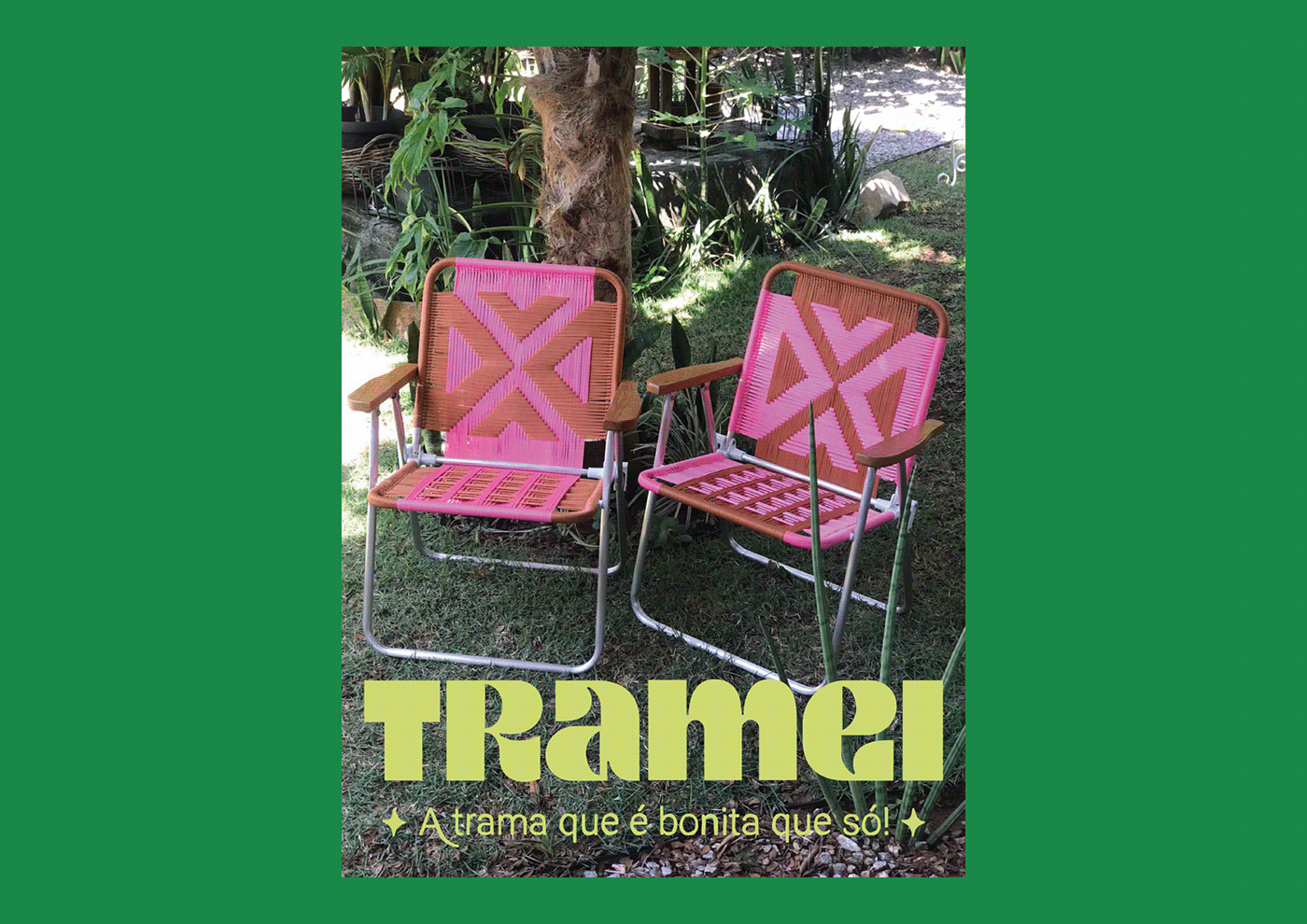 beach brasilidade brazillian chair Fun pattern praia Tropical branding  visual identity