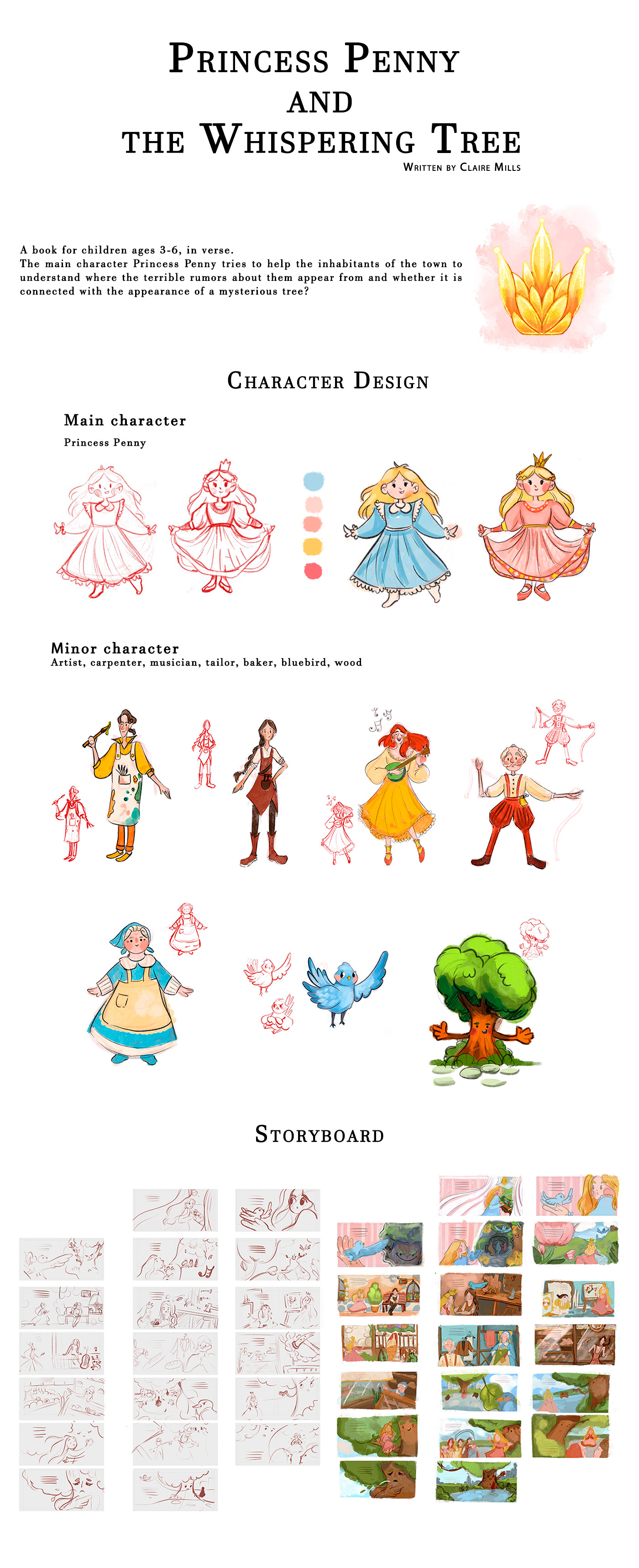 book design ILLUSTRATION  children's book children illustration Princess Character design 
