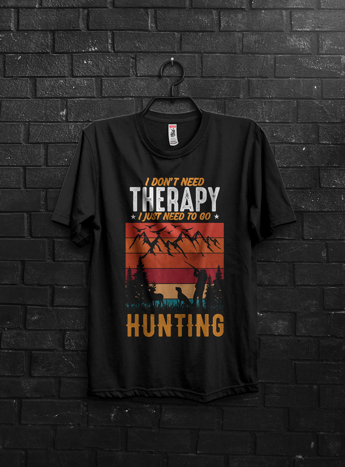 Hunting Hunting T-shirt Hunting T-shirt Design Deer Hunting deer therapy Gun camping tshirt Clothing